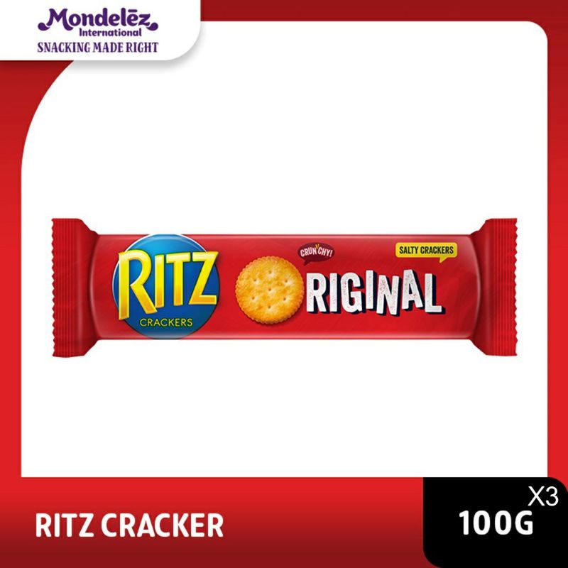

Ritz Biskuit Original 100 Gram.Biskuit Gurih Dan Renyah Favorit Anak - triple Pack ( 3 pcs)
