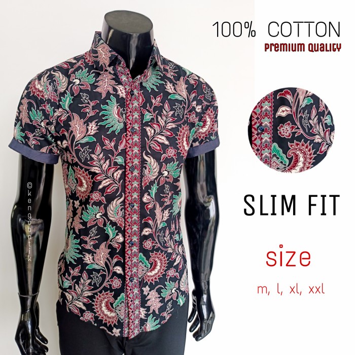 BATIK SHAKA PRIA LENGAN PENDEK | KEMEJA BATIK PRIA SLIM FIT | BATIK PRIA KATUN PREMIUM