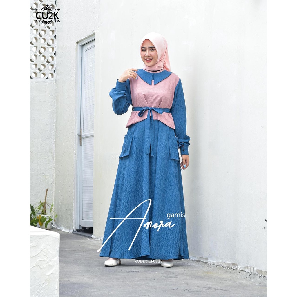 GAMIS AMORA by CU2K // GAMIS CANTIK TERBARU // FASHION MUSLIMAH TERBAIK // GAMIS CASUAL TERLARIS