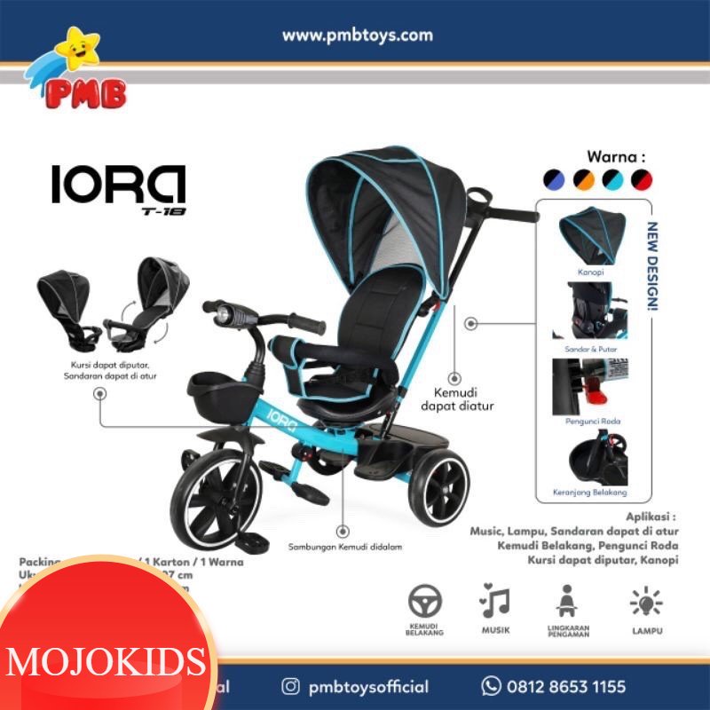 SEPEDA RODA TIGA IORA T18 PMB PUTAR