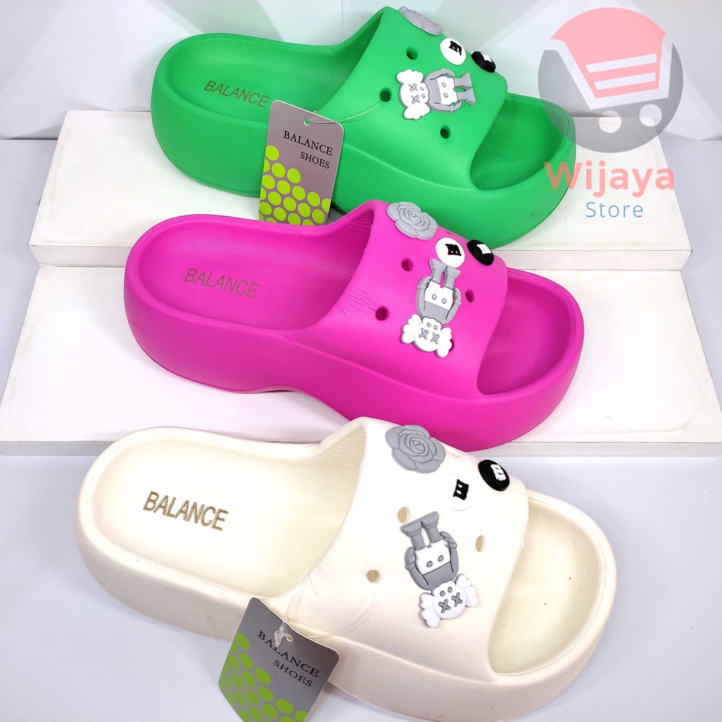 Sandal BALANCE 7002 Wedges Slop Wanita FUJI Sendal Slide Selop Cewek Perempuan