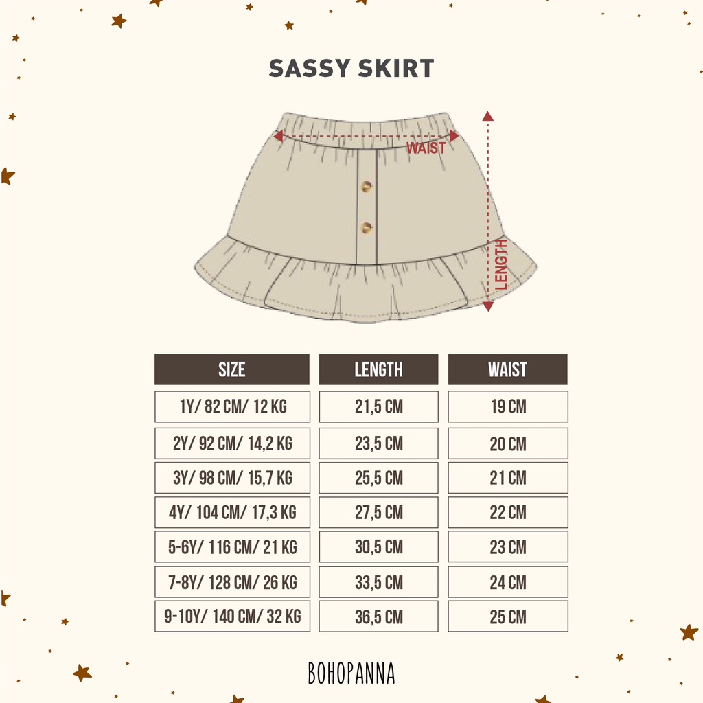 Bohopanna - Sassy Skirt / Rok Anak Perempuan (1 - 10 Tahun)