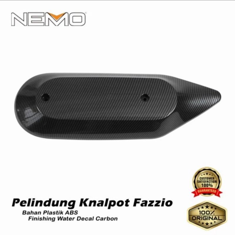 Cover Tutup knalpot Yamaha Fazio Carbon nemo