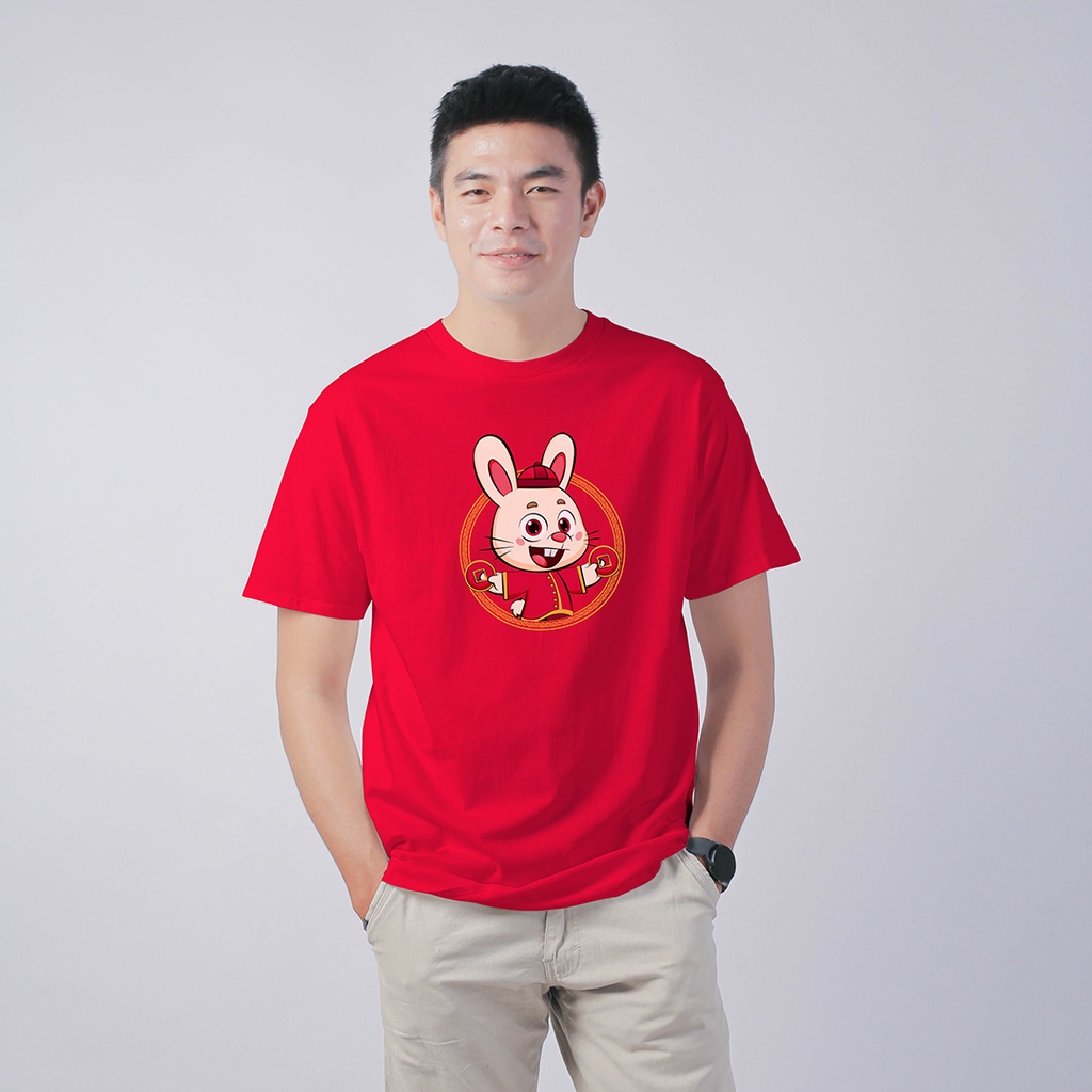 Kaos Imlek Happy Rabbit New States Apparel Premium Pria dan Wanita