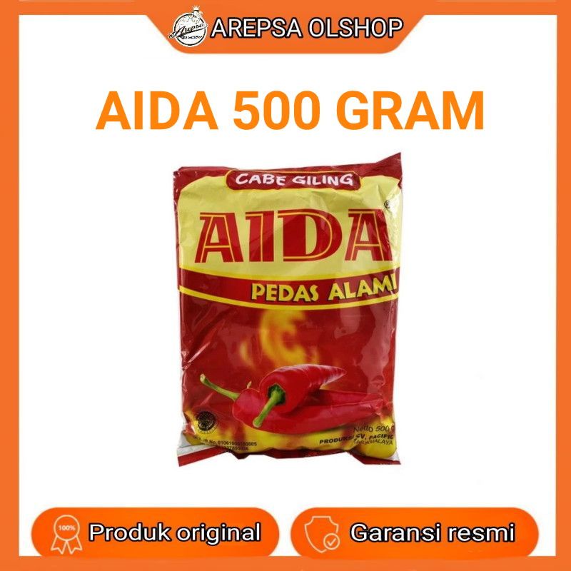 

AIDA BUMBU TABUR INSTANT CABE BUBUK / CABAIBUBUK / CABAI / CABE / CABEBUBUK SUPER PEDAS AIDA 500 GR