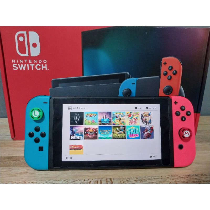 Jual Nintendo Switch V2 Neon Second + Bonus | Shopee Indonesia