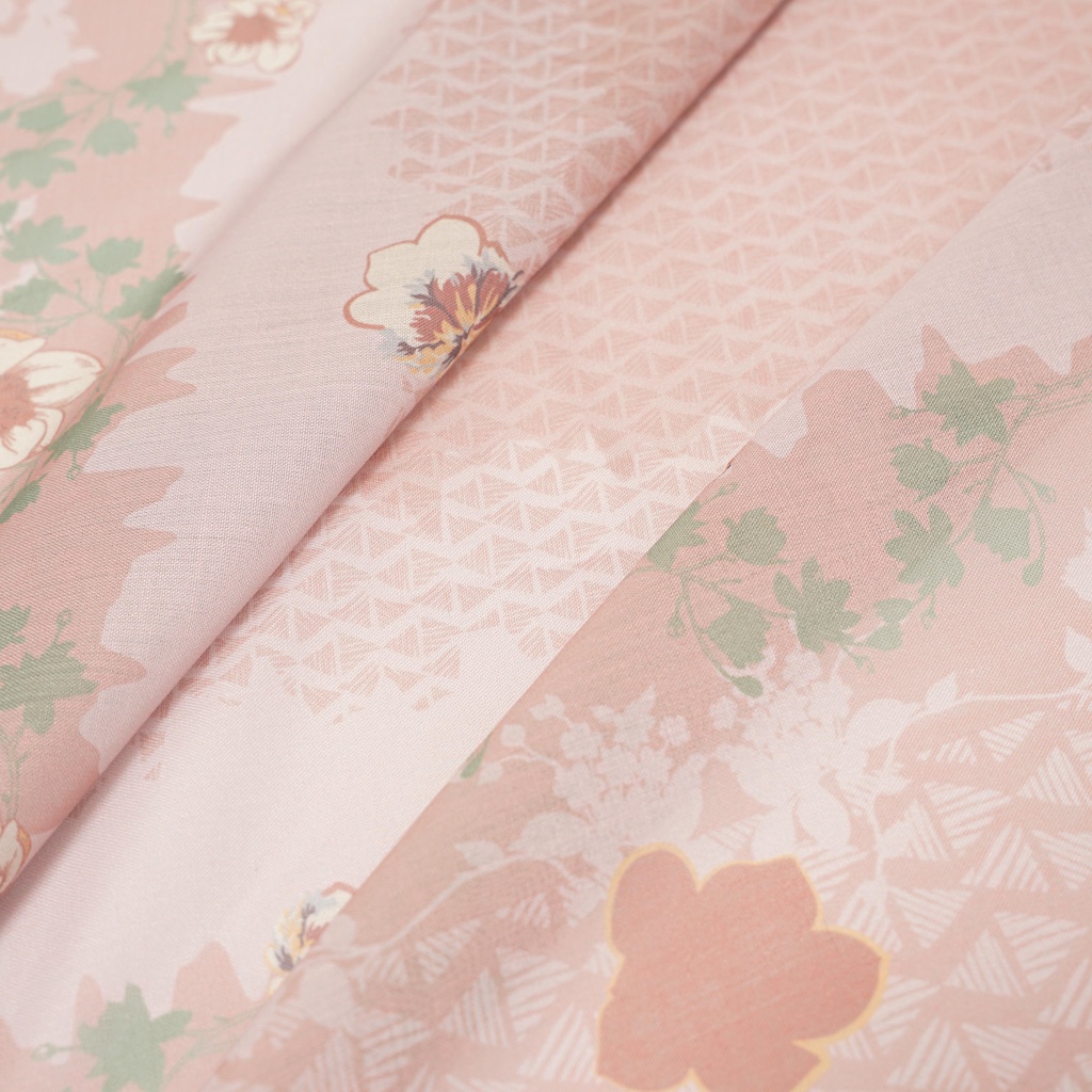 ALIF HIJAB SEGI EMPAT MOTIF PARIS PREMIUM KOREA - SUNFLOWER IN PEACH NECTAR ( SPR-D1-002 )