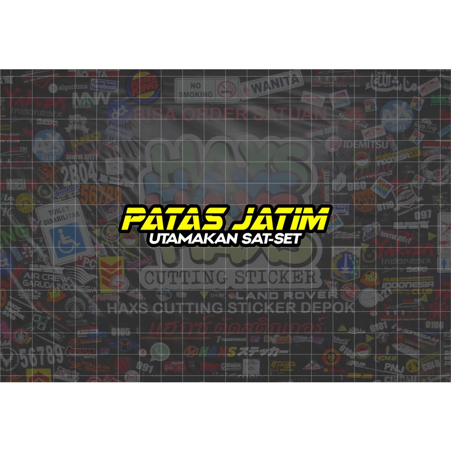 Cutting Sticker Patas Jatim Ukuran 10 Cm Motor Mobil