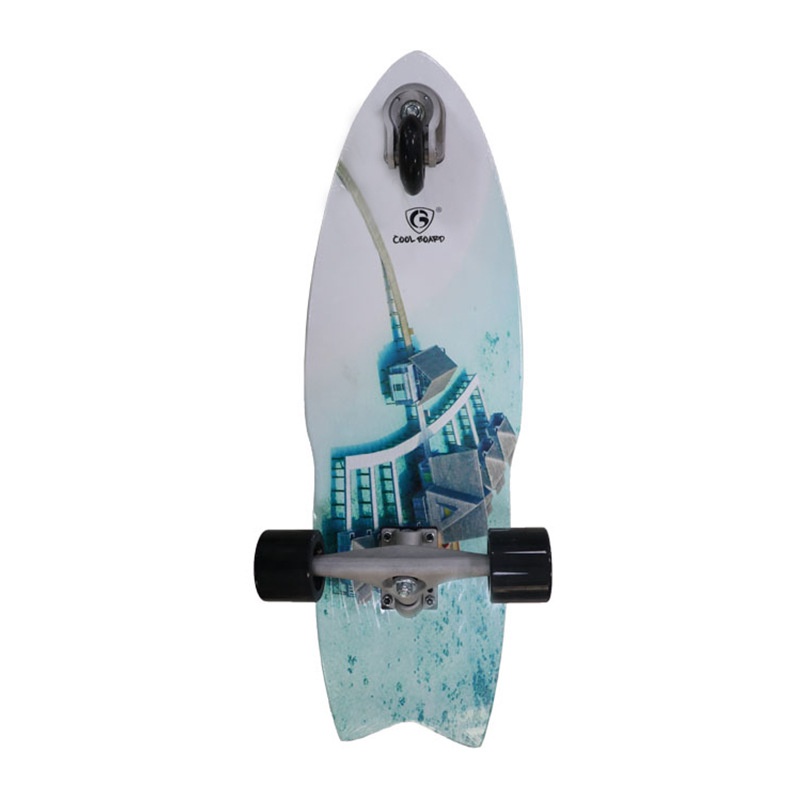 Custom Shark Board Universal Wheel Single Front Wheel Papan Vitalitas Surfing Darat Pemula Dewasa Papan Profesional