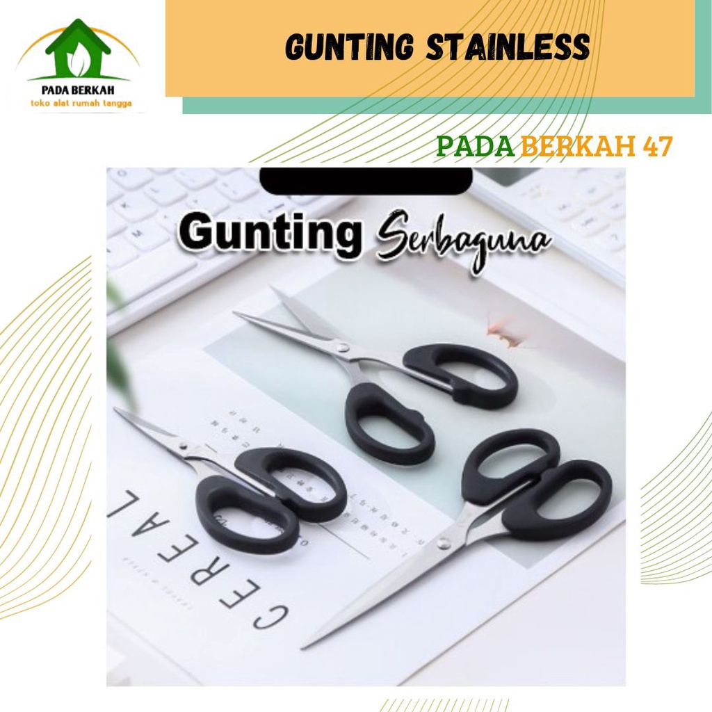 

Gunting Stainless Gunting Dan Pemotong Kertas Serbaguna Scissors BISA GOSEND