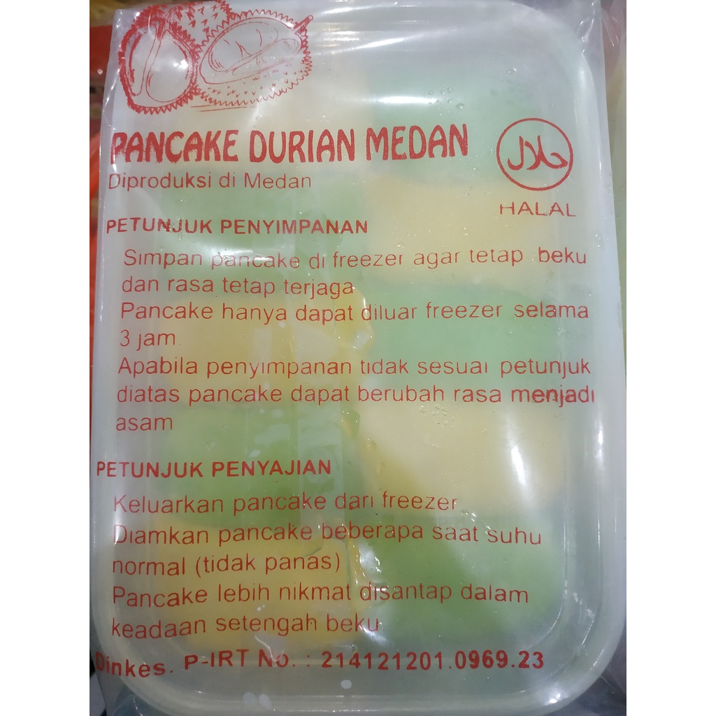 Pancake Durian Asli Medan isi 10