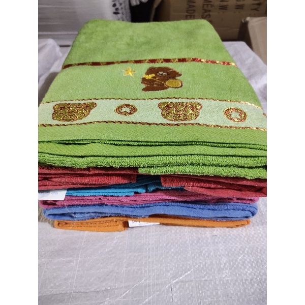 Promo 3  pcs Handuk bordir 50 x 100 dan  70 x 140 / Tebal dan halus