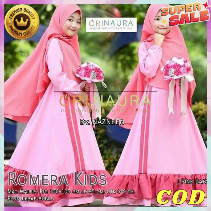 Drees Kits Terbaru 2023 Dress Kids Wnita Kekinian Baju Muslimah Anak Cewek Games Murah Berkualitas D