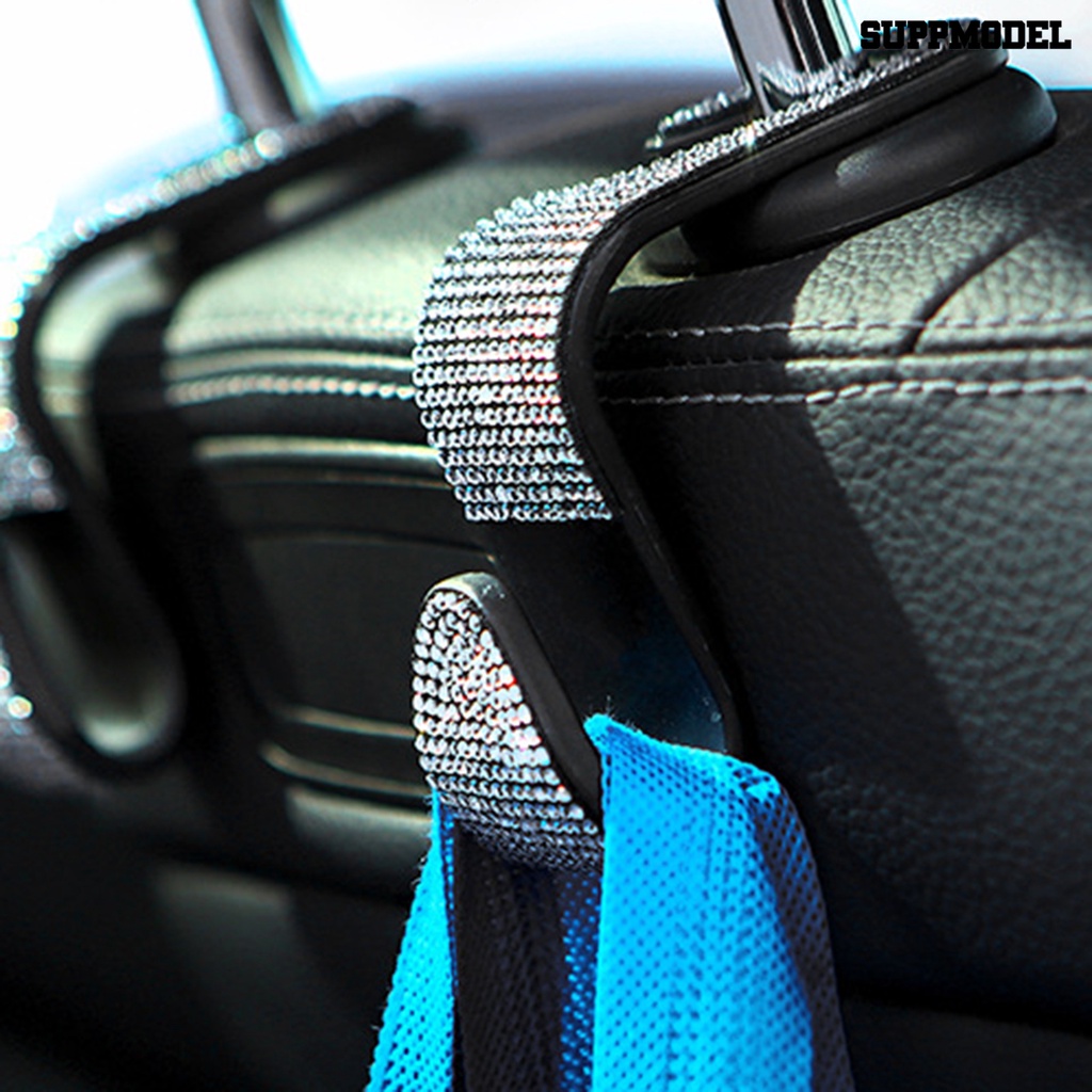 [SM] Indah Gantungan Mobil Setengah Desain Terbuka PP Berlian Imitasi Auto Seat Back Hook Aksesoris Interior