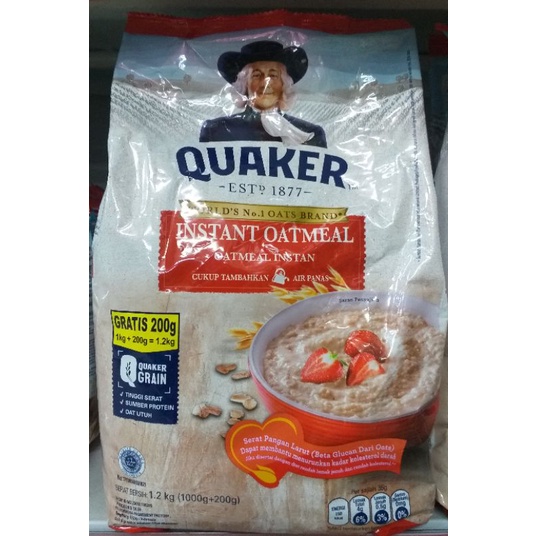 

quaker oatmeal 1200g merah