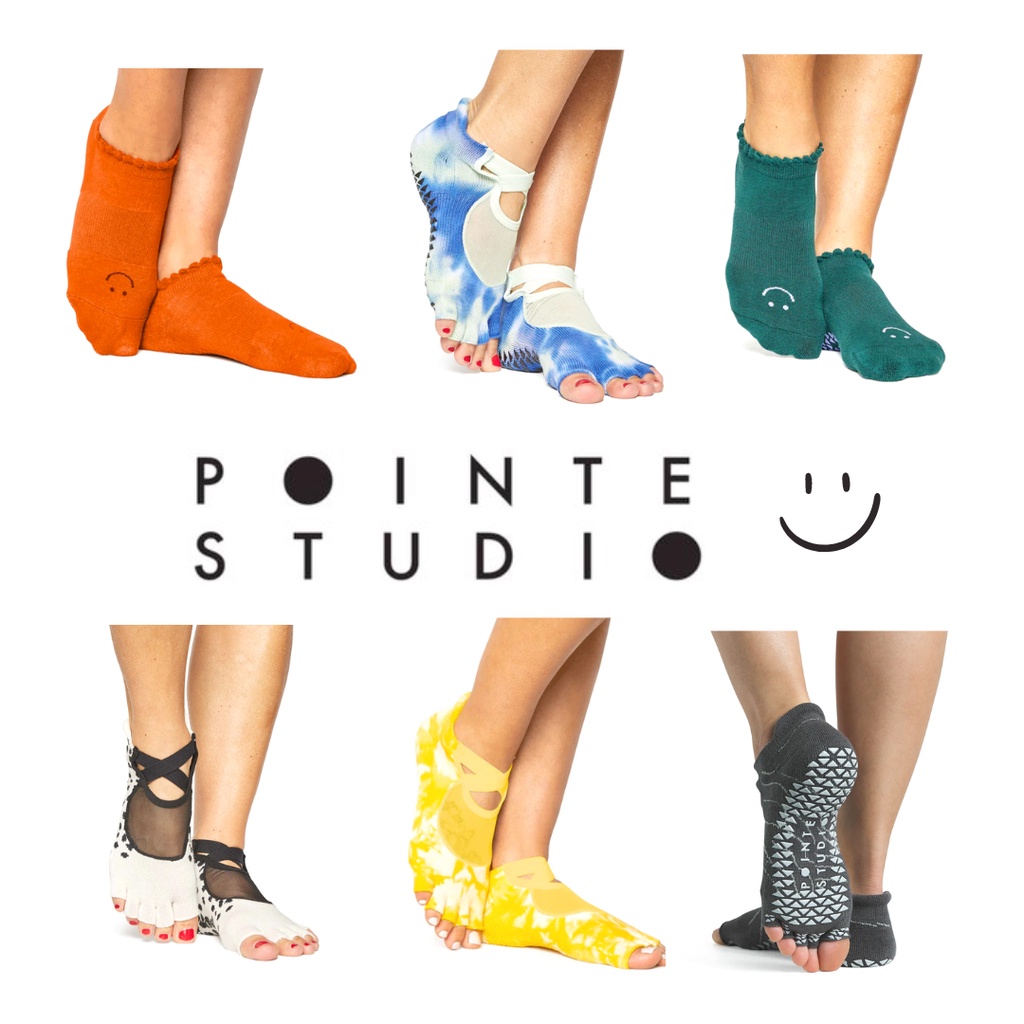 Pointe Studio Grip Socks - Original Kaos Kaki Pilates Yoga Barre Finger Lima Jari Kaki