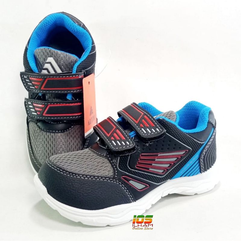 Pro Alto MORGAN Sepatu Anak TK SD Size 28 Hitam Biru