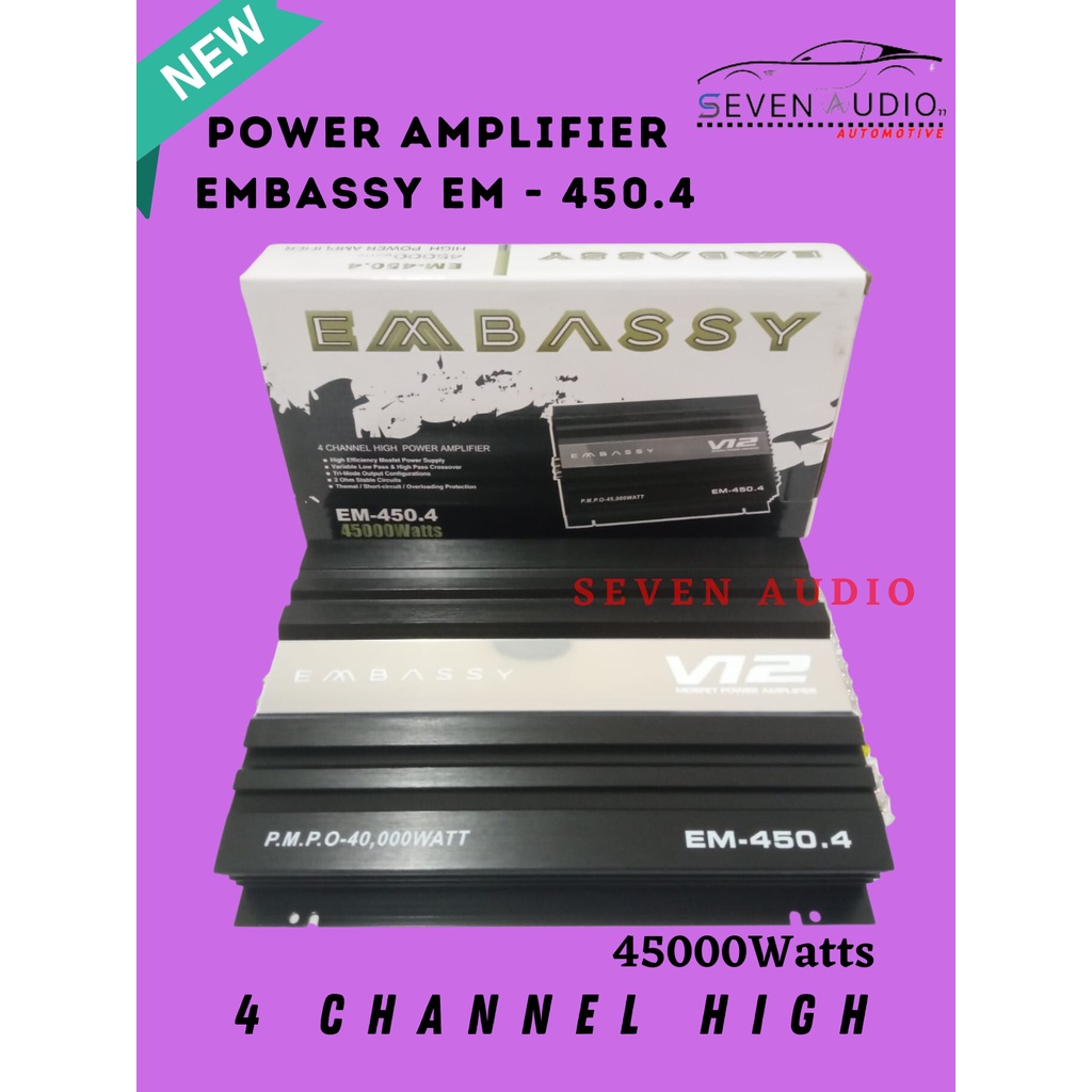 Power Embassy 4 Channel EM 450.4 v12 45000 Watts
