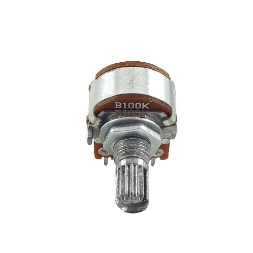 Potensio 6 pin 100k Drat Stereo Kaki 3-3 Lurus Volume Mixer 104