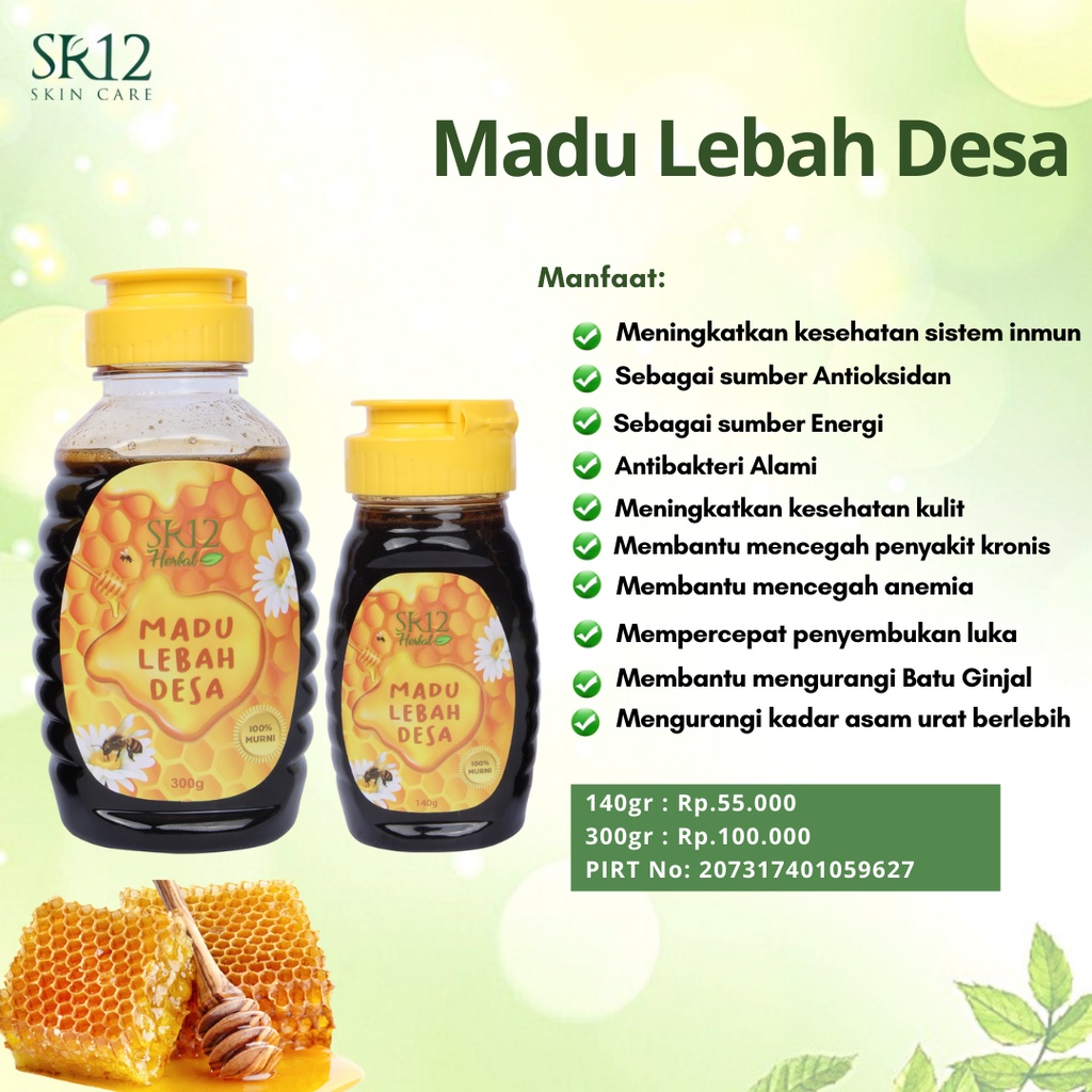 Madu Lebah Desa SR12 / Madu Hutan Akasia / Madu Alami Meningkatkan Kesehatan Sistem Imun / Sebagai Sumber Energi dan Antioksidan