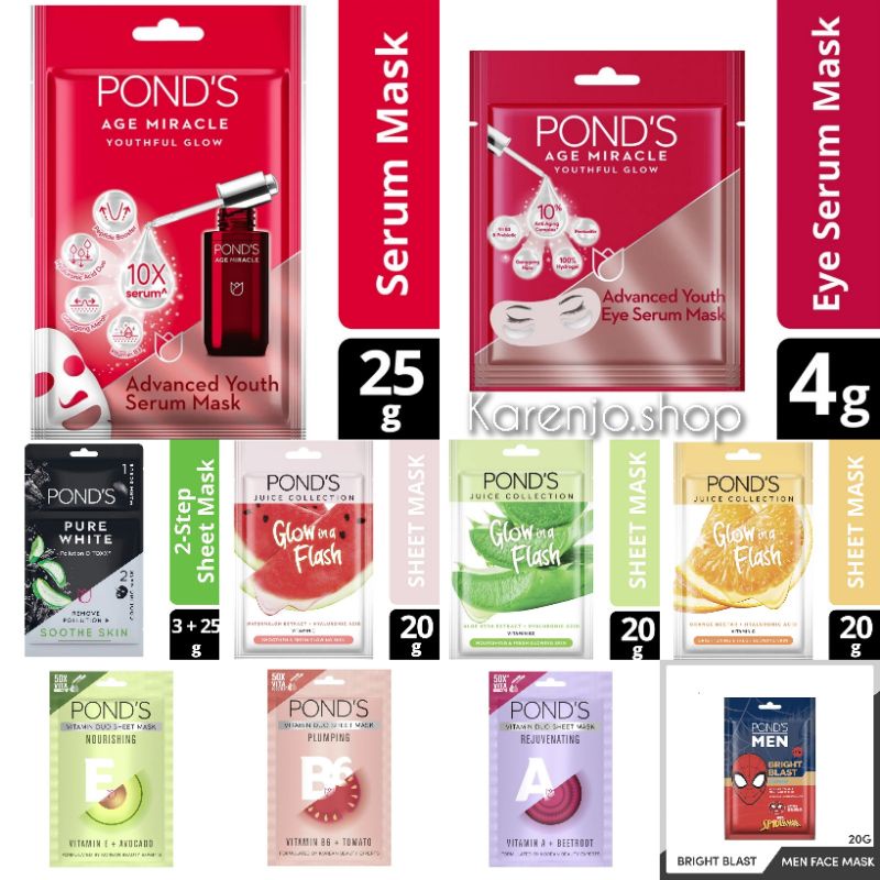 Pond's Age miracle ; vitamin ; juice collection ; Pure white Mask