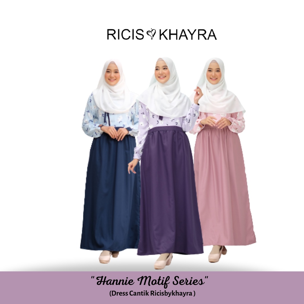 Ricis by Khayra - Hannie Dress Series |  Hanbok muslim korea | katun | Remaja