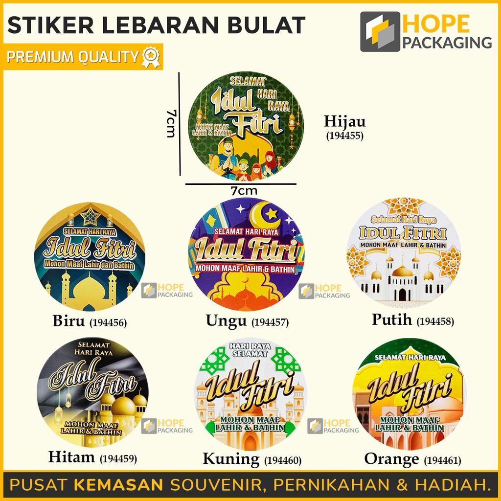 [ ISI 9 PCS ] Stiker Lebaran Bulat /  StiCker Label Makanan / Stiker Thank You | Stiker Toples Kue Kering