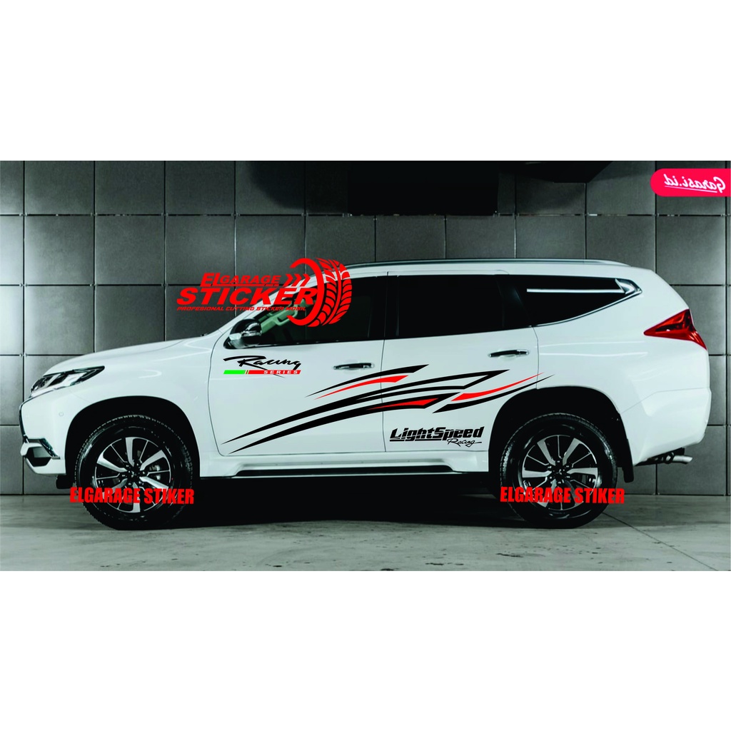 Stiker mobil pajero sport cutting stiker body pajero stiker variasi mobil pajero sport