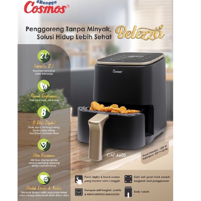 AIR FRYER COSMOS 2 Liter CAF-6603