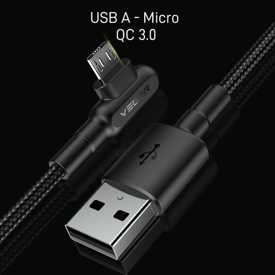 VEGER Kabel Data Cable VP-20 Micro USB QC 3.0 Gaming Fast Charging