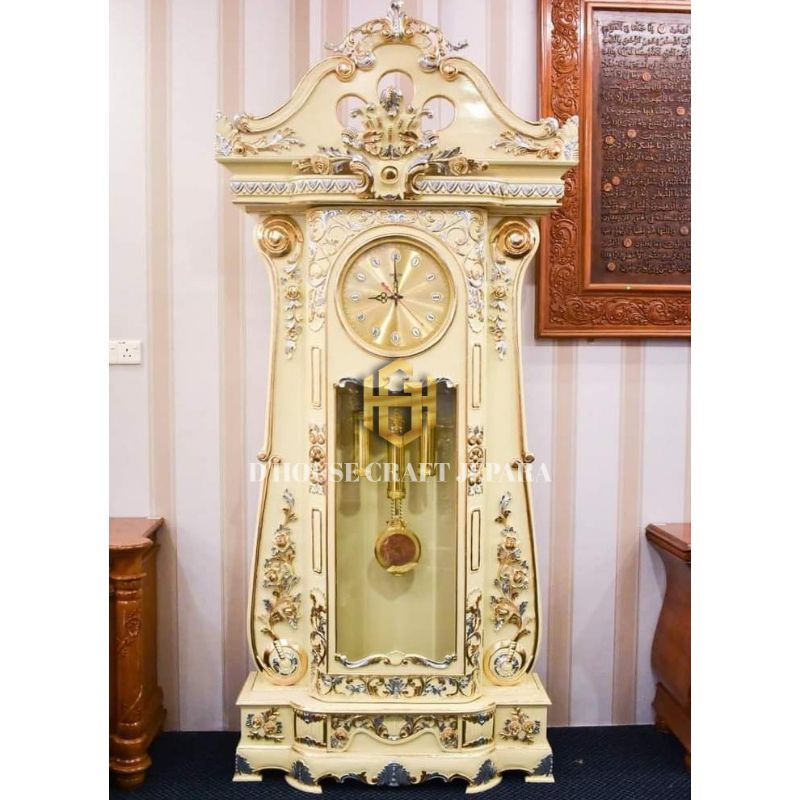 Jam Lemari Dinding Jam Ukir Gandul Mewah Kayu Jati