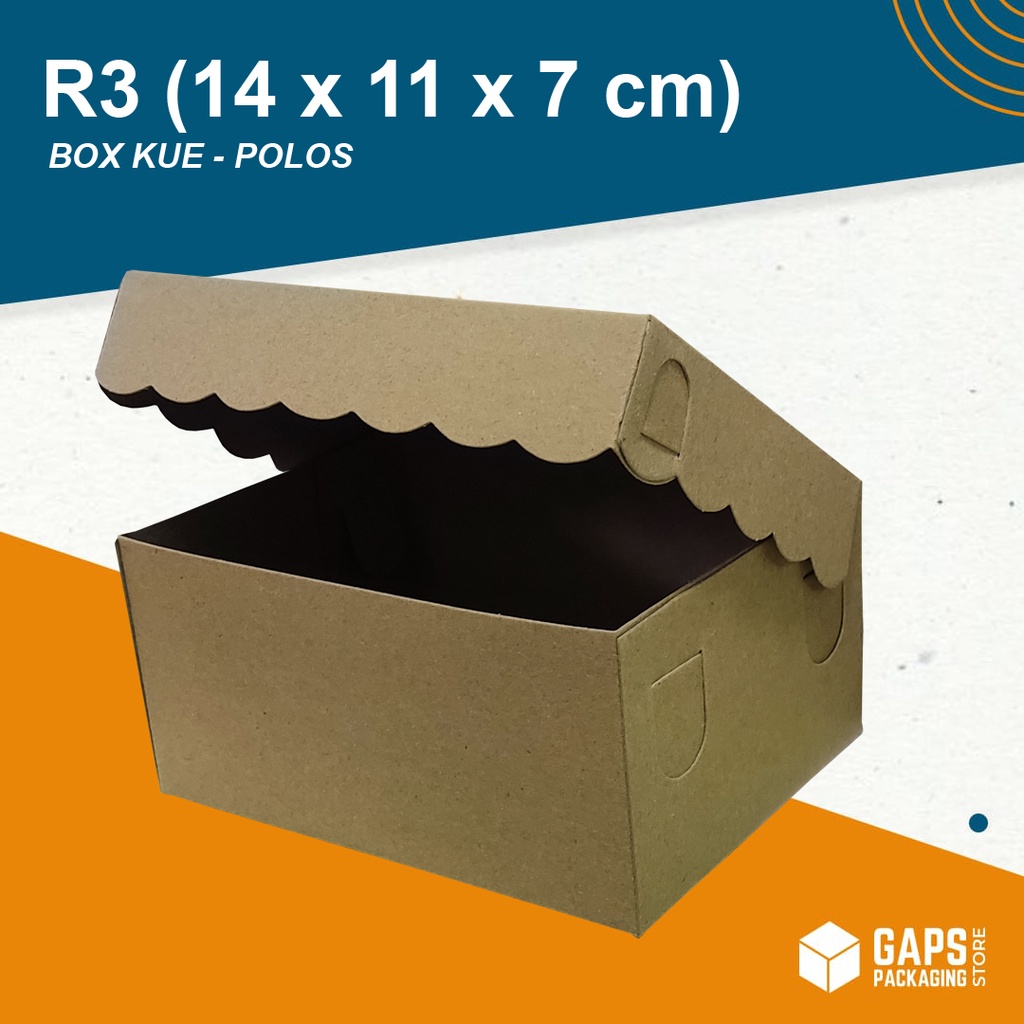 

Dus Kue / Box Catering Nasi / Box Makanan R3 Kraft Tebal 310 gsm Non Laminasi