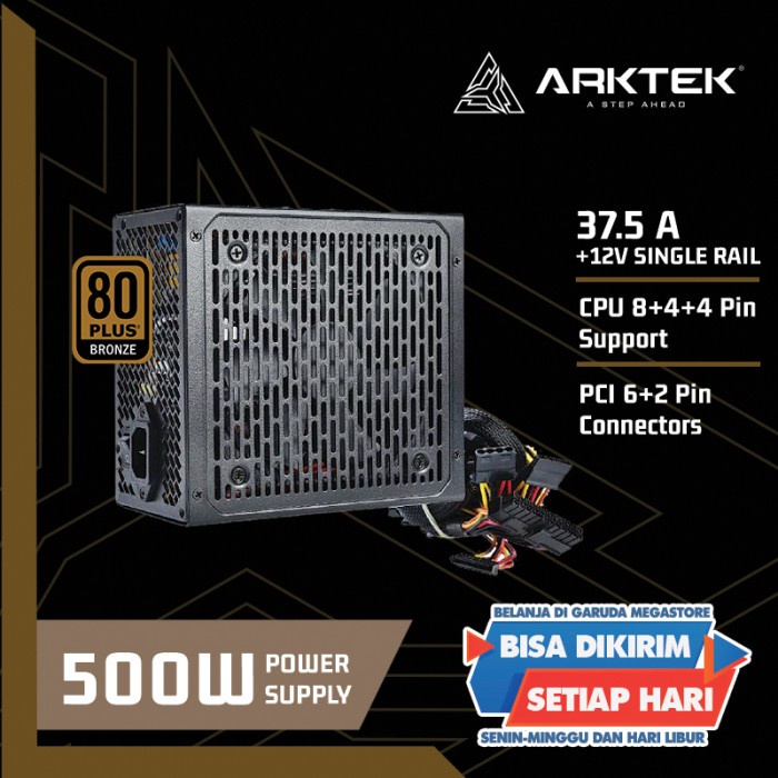 Internal Psu 500W 80 Plus Bronze Arktek