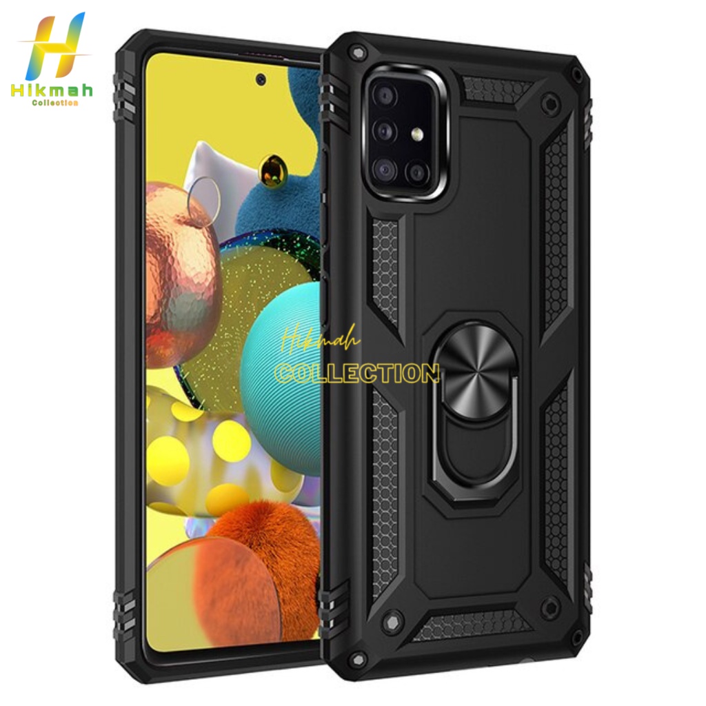 Samsung Galaxy A31 A51 A71 Hard Case Armor Tahan Benturan Military Kickstand Magnetic PC+TPU