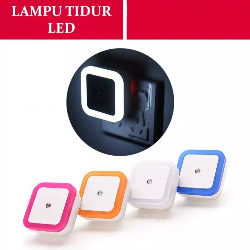 Lampu Cahaya Tidur Sensor Persegi Lampu Tidur LED