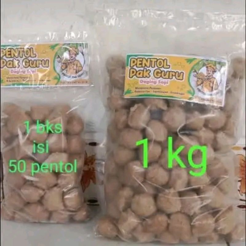 Jual Pentol Bakso Daging Frozen Pentol Pak Guru 1kg Shopee Indonesia