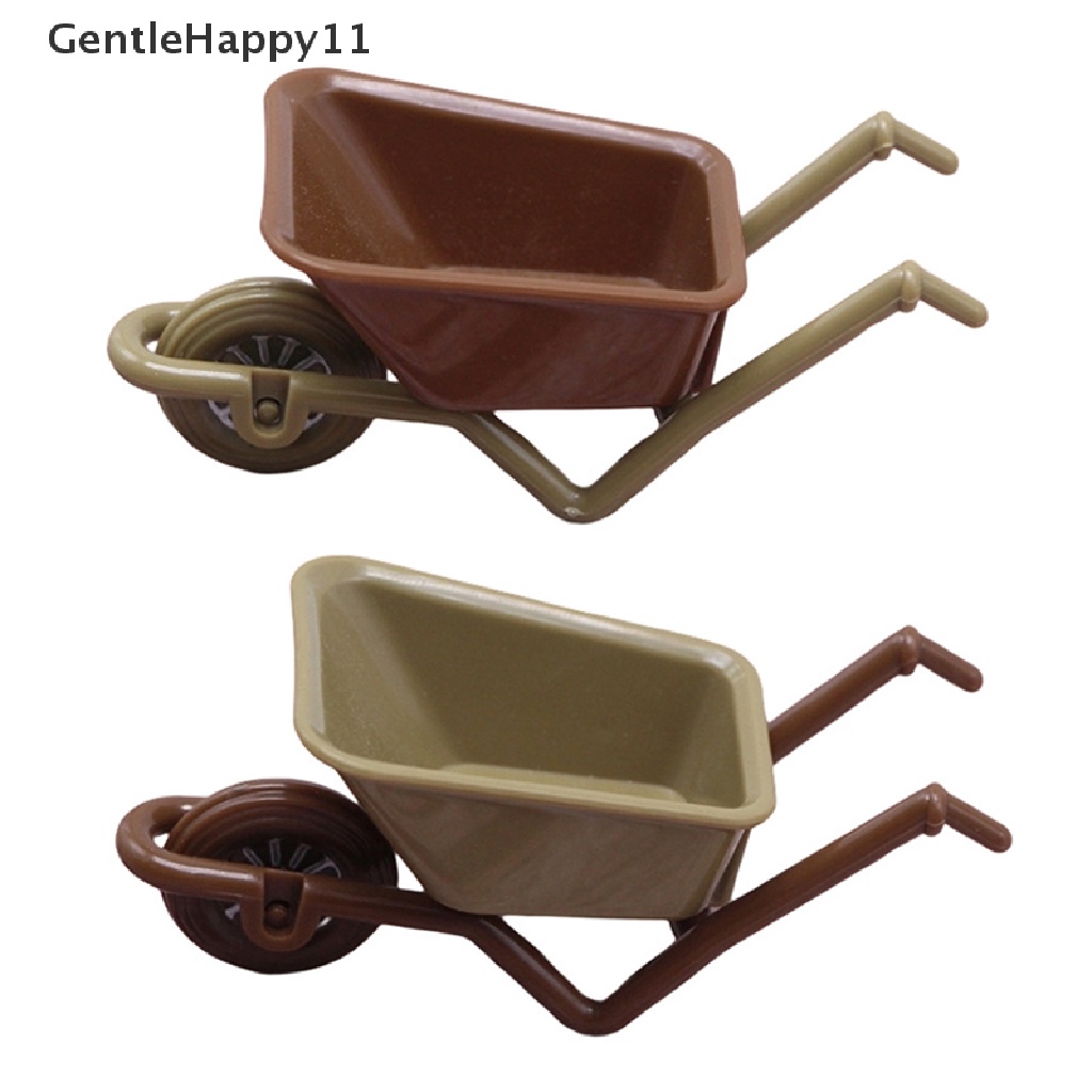 Gentlehappy 1Pc 1: 12rumah Boneka Miniatur Gerobak Troli Mini Trailer Alat Pertanian Model Furnitur Taman Dekorasi Mainan id