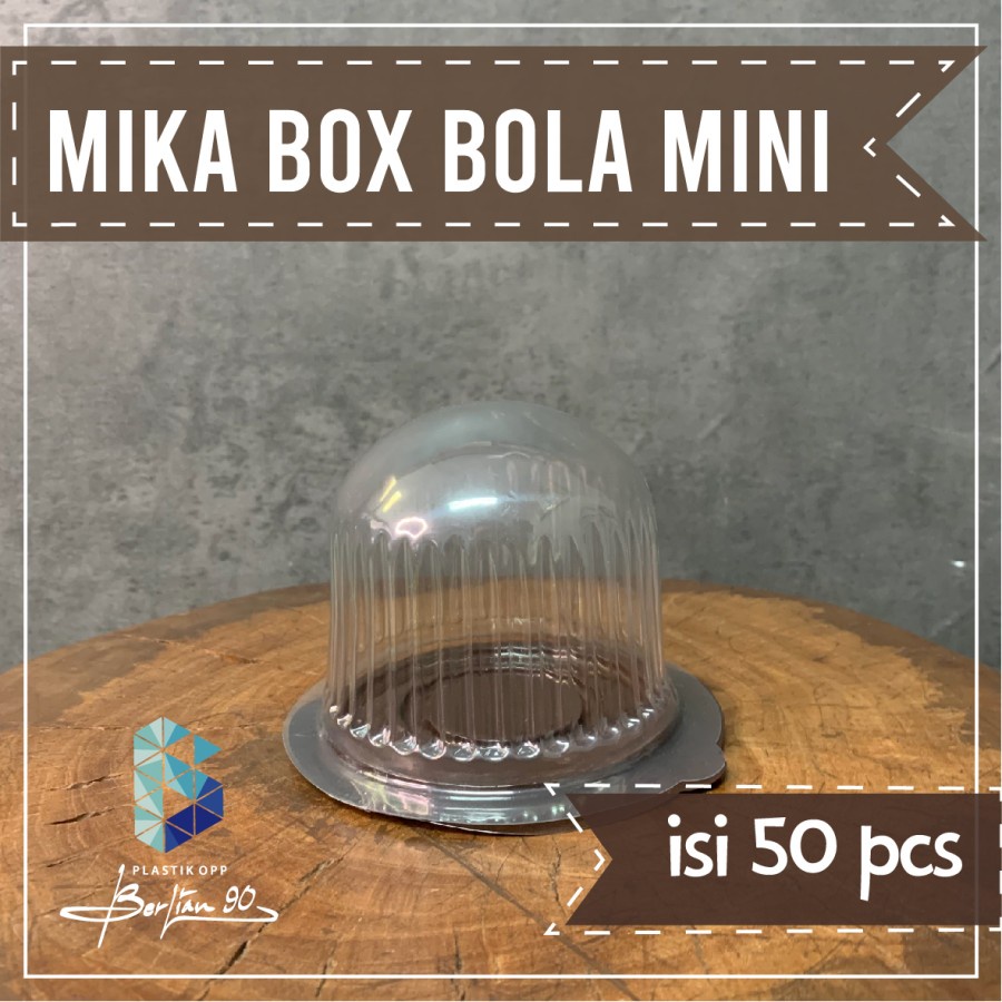 Mika Box Bola Mini / Mika Plastik Brownies / Mika Kue Tart Bulat