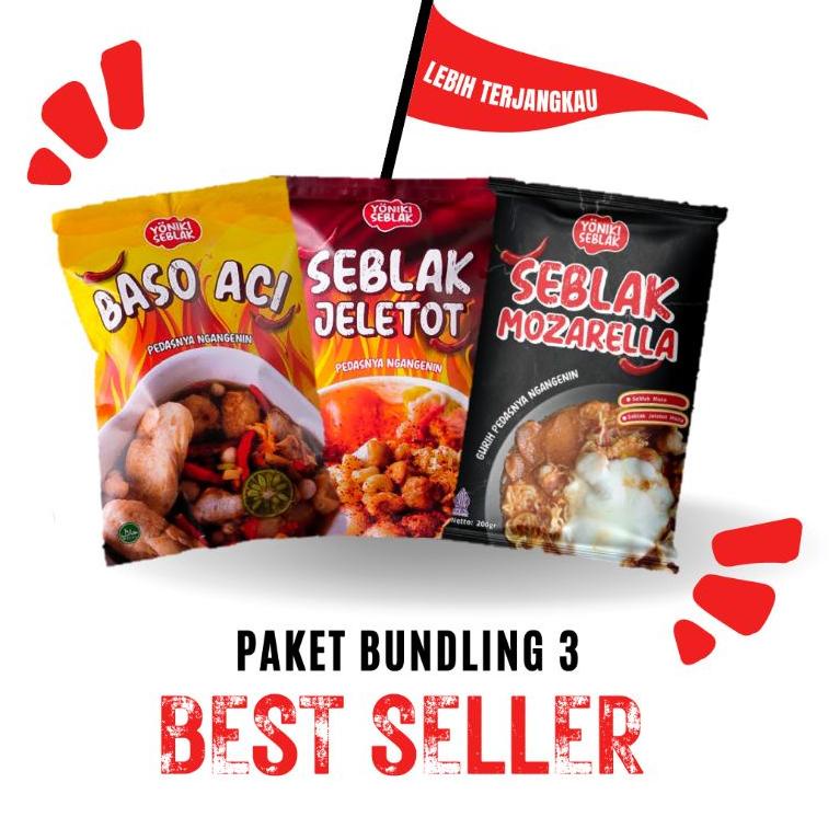 

HOT ITEM M882 Paket Bundling 3 Isi Seblak Jeletot, Seblak Mozarella & Baso Aci Original 600gr - Yoniki Seblak ➜