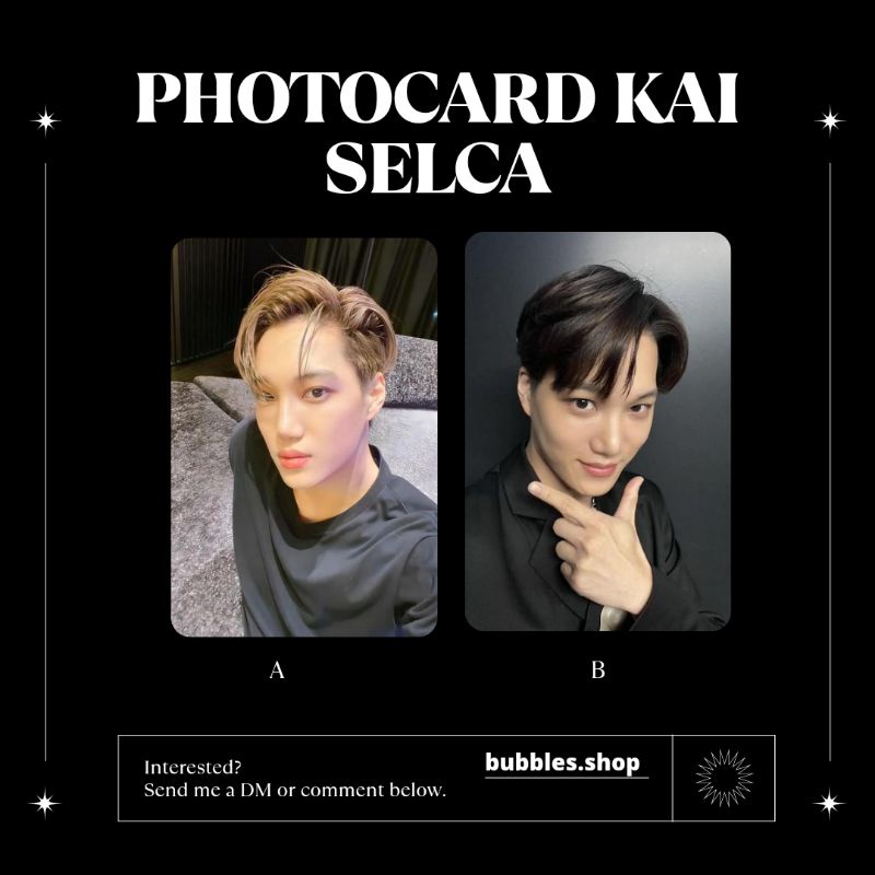 PHOTOCARD UNOFFICIAL KAI EXO SELCA