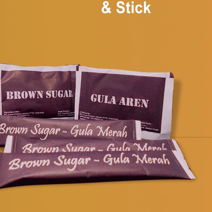 

Terbaru | [FG2] | Brown Sugar Sachet / Gula Semut / Gula Merah / Gula Aren Kemasan Stick & Kotak +- 6g, Harga per 100pcs