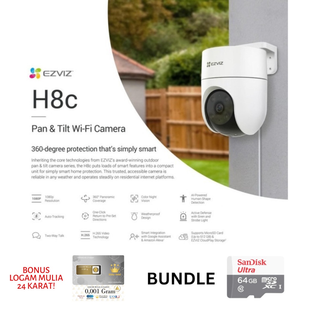 Camera CCTV Ezviz H8C 2MP Smart Home Outdoor