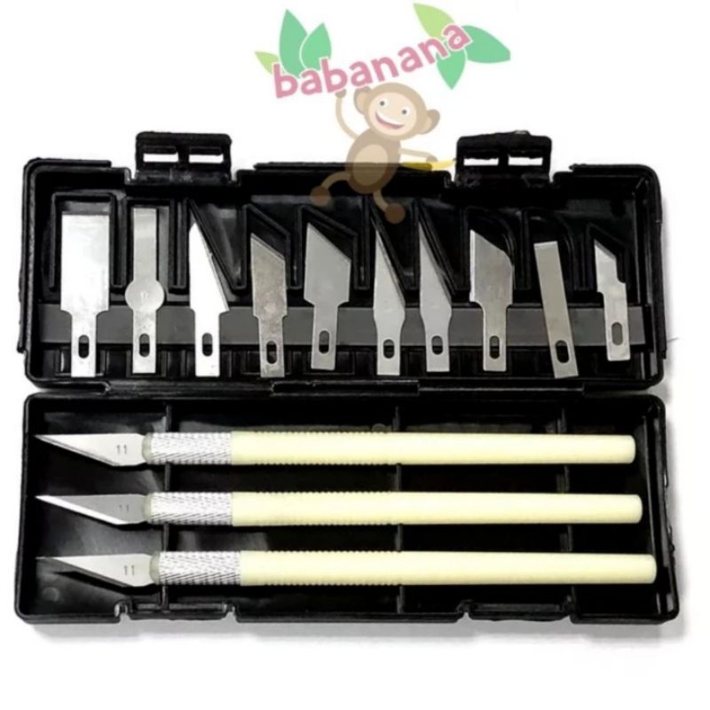13 Pcs Knife Set Hobby Kayu Wood Pisau Ukir Art Hobi 13pcs