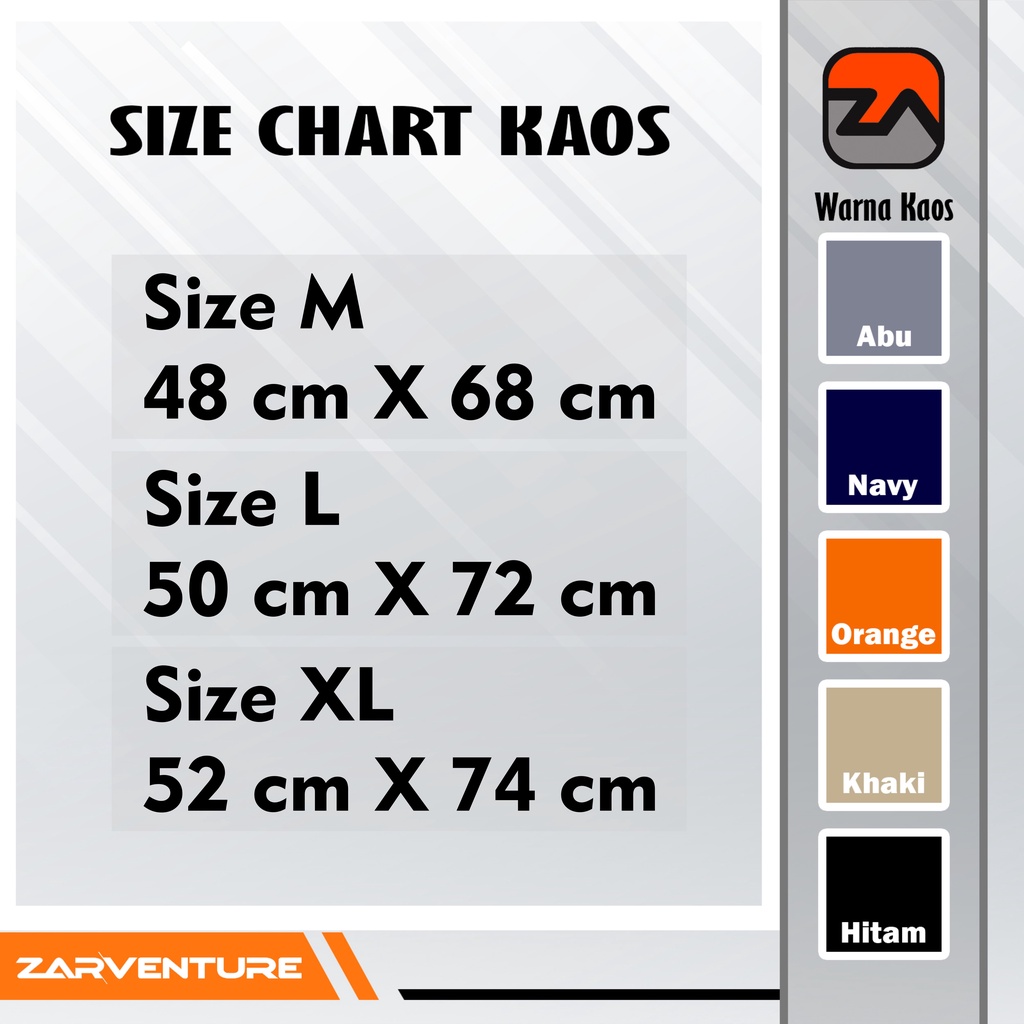 kaos tshirt tema adventure hiking zarventure 1017