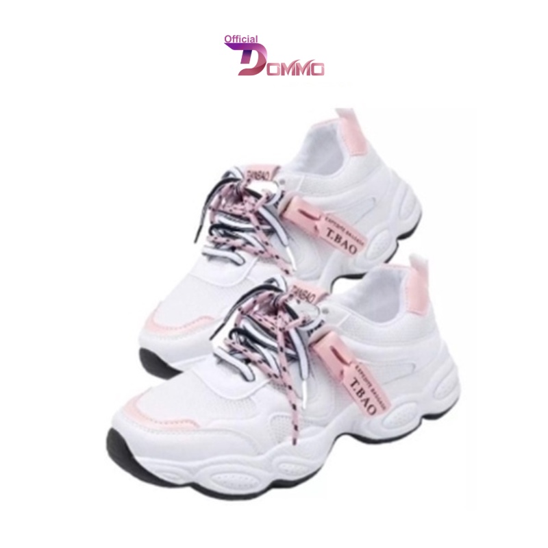 [LOKAL] DOMMO - D5073 SEPATU T-BAO - Sepatu Olahraga Wanita terbaru warna Putih Sepatu Cewek trendy