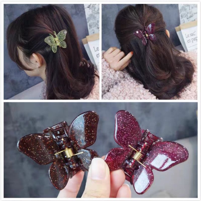 Jepit Anak Model Kupu Kupu 4cm Jepit Rambut Korea Jepitan Ponytail Butterfly Hair Claw Clips