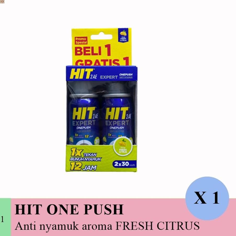 Depan HIT One Push 1 Free 1 Anti nyamuk dan serangga Semprot