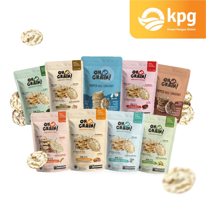 

Oh Ma Grain Keripik beras 50gr / snack sehat cemilan diet / snack anak