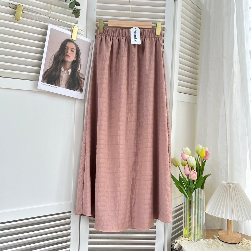 Rok Panjang Wanita Polos Terbaru / Long Skirt Korea Premium Plain