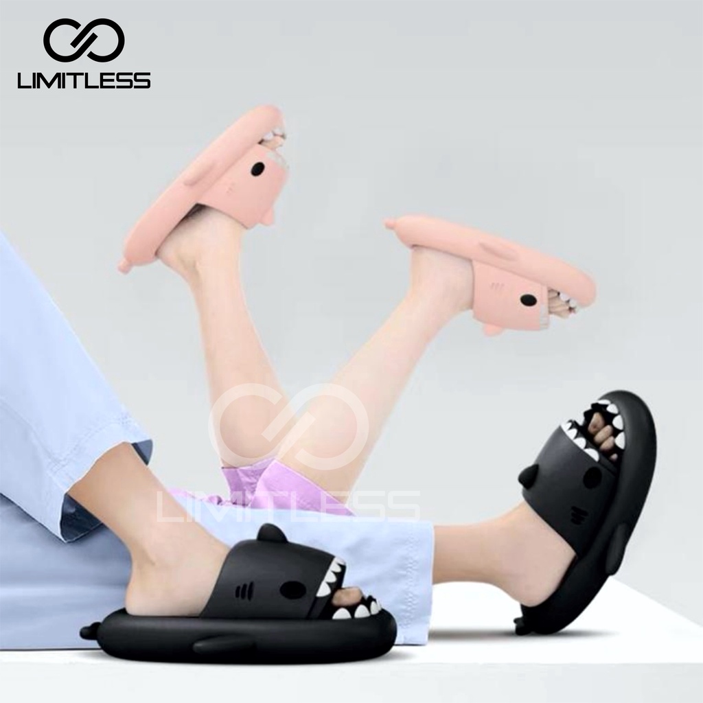 Sendal Hiu Pria Dewasa Kekinian Sandal Hiu Slip On Ringan Empuk Sandal Ikan Baby Shark Keren Premium Terbaru